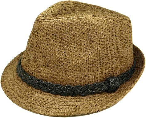 Trendsblue Classic Brown Fedora Straw Hat With Braided Band At Amazon Womens Clothing Store