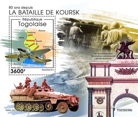 Togo Wwii Battle Of Kursk Perf Souv Sheet Mint Never