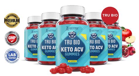 5 Pack Tru Bio Keto Acv Gummies 1000mg Dietary Supplement 300 Gummys