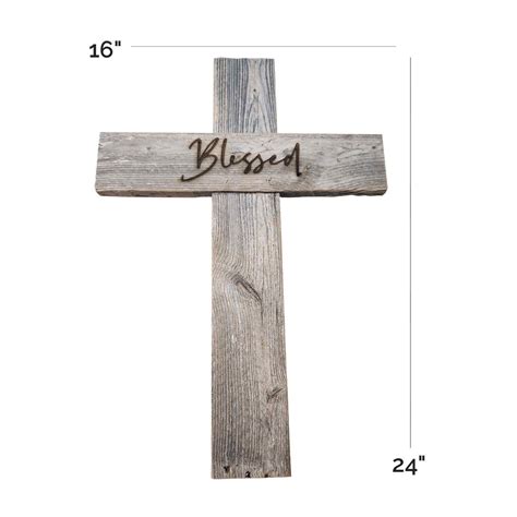 Rockin' Wood - Rustic Reclaimed Wood Cross, Christian Home Decor (Large)