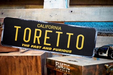 Placa Decorativa Toretto Velozes E Furiosos The Fast And Furious