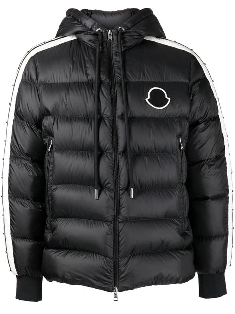 Moncler Stripe Detail Padded Jacket Farfetch