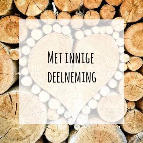 Met Innige Deelneming Kaart Met Houten Hart