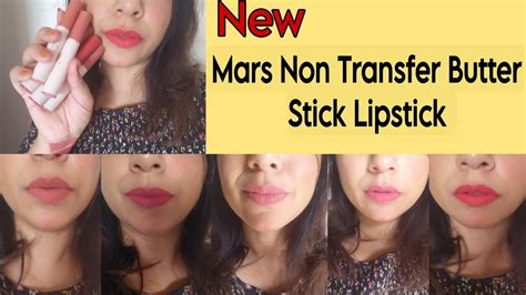 New Launch Mars Nontransfer Butter Stick Crayon Lipstick Review 5