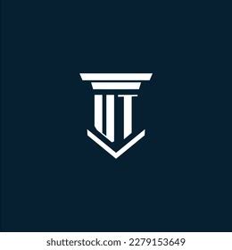 Ut Initial Monogram Logo Lawfirm Pillar Stock Vector Royalty Free