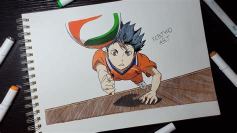 How to Draw Nishinoya Yū from Haikyuu YouTube