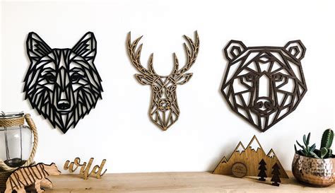 Wolf Wall Decor Wooden Wall Art Home Nursery - Etsy