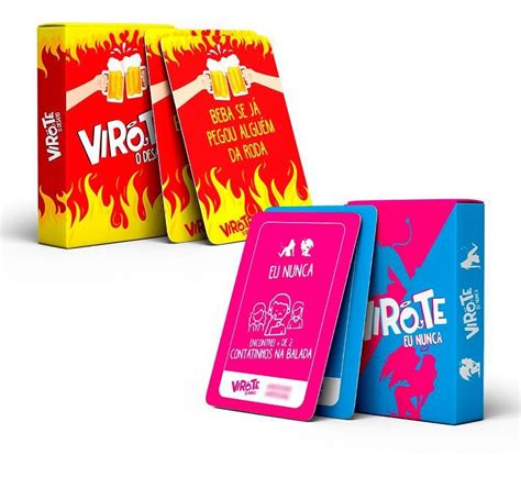 Kit Virote O Desafio Eu Nunca Jogo Bebida Baralho Cartas