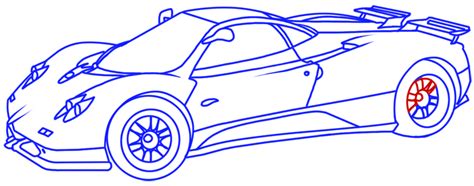 Learn How To Draw A Pagani Zonda C12 Car Easy Drawings