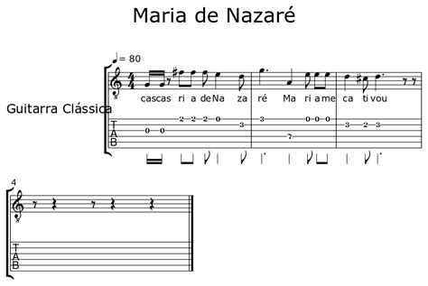 Maria De Nazar Sheet Music For Classical Guitar