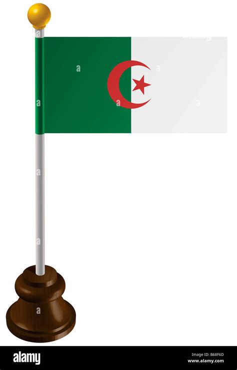 Algerian flag as a marker Stock Photo - Alamy