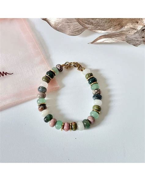 Bracelet Turquoise Africaine Rhodonite Bohm Paris Zosha Collection