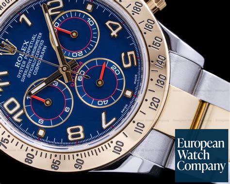 Rolex Daytona Blue Dial K Yellow Gold Ss Fresh Service From