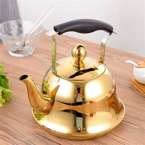 Whistling Kettle With Infuser Loose Leaf Stainless Steel Teapot Rose