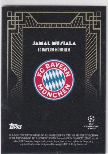 Topps Ucl Deco Champions League Jamal Musiala Ebay