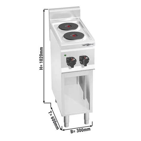 Elektrisk Spis 2 X Plattor Runda 4 KW GGM Gastro