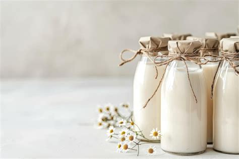 Premium Photo Plant Based Milk In Glass Bottles Vegan Non Dairy