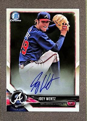 Bowman Chrome Joey Wentz Auto Cpa Jw Ebay