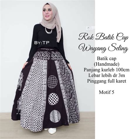 Jual Rok Batik Cap Wayang Seling Kelengan Handmade Batik Modern Bawahan