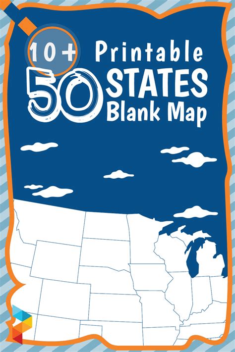 50 States Blank Map 10 Free Pdf Printables Printablee