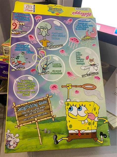 Kelloggs Spongebob Squarepants Cereal Box Empty Not Flat