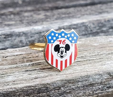 Vintage Mickey Mouse Ring Bicentennial 1976 T For Anniversary