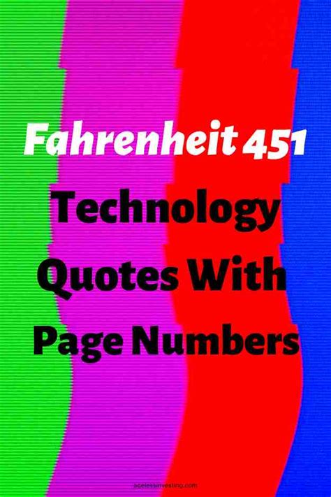 Fahrenheit Technology Quotes With Page Numbers Ageless Investing