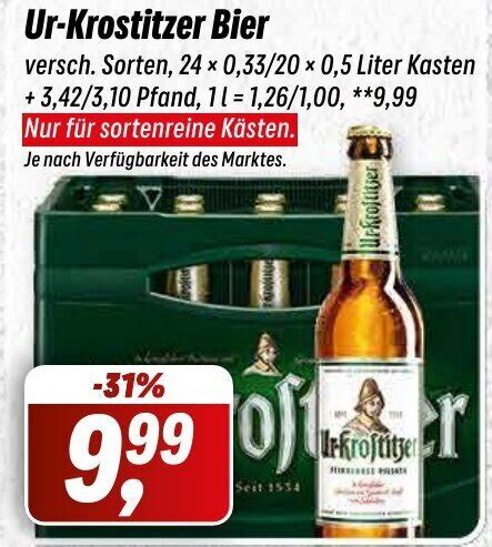 Ur Krostitzer Bier 24x0 33 20x0 5 Liter Kasten Angebot Bei Simmel