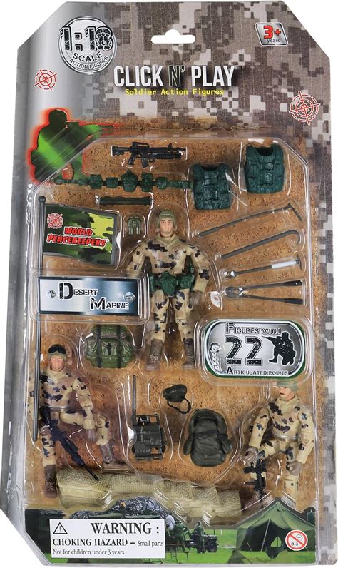 Click N Play Military Dessert Marine Action Figure Piece Accessory