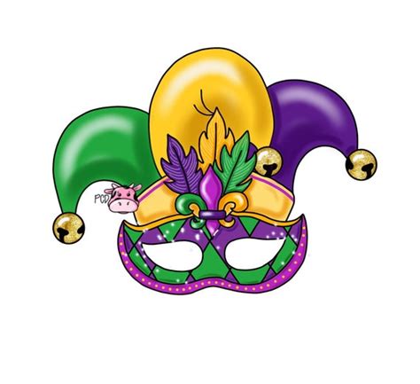 Mardi Gras Jester Drawing