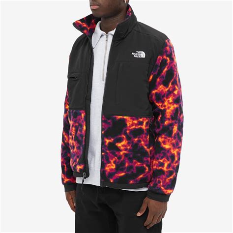 The North Face Printed Denali Jacket Black Marble Camo End Us