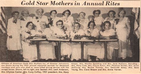 Vintage Johnstown: Gold Star Mothers - 1951