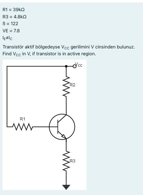 Solved R K R K B Ve Ie Ic Transist R Aktif Chegg