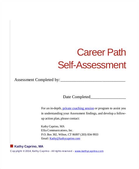 Career Assessment 16 Examples Format Tips Pdf