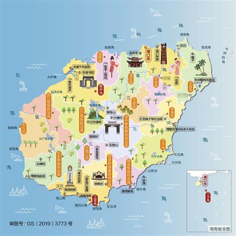 海南省旅游必备高清人文地图 知乎