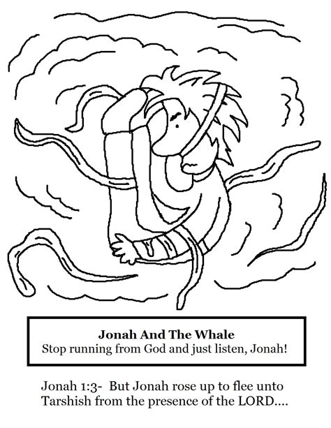 Jonah And The Whale Coloring Pages