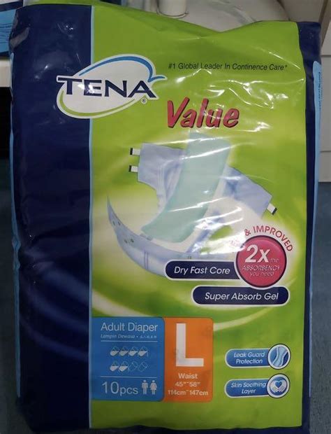 Tena Value Adult Diapers Large Health Nutrition Assistive