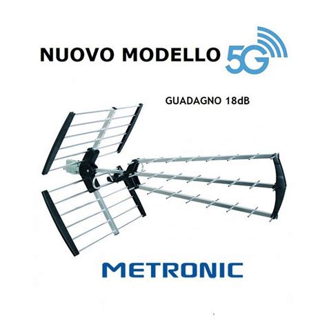 ANTENNA DIGITALE TERRESTRE TV 5G FILTRO 694 MHZ 39 ELEMENTI DDT UHF