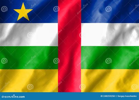 State Flag of the Central African Republic. Stock Illustration ...