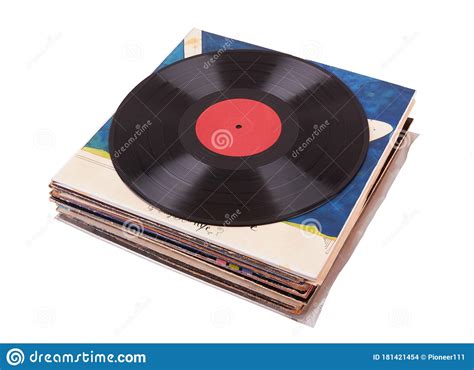 Registros De Vinilo Isolados Foto De Stock Imagem De Pilha Tampa