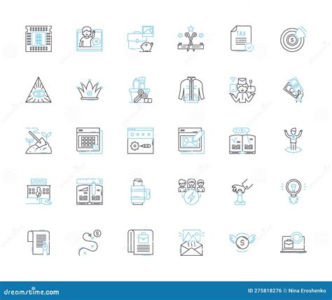 Organizational Agility Line Icons Collection Adaptivity Flexibility