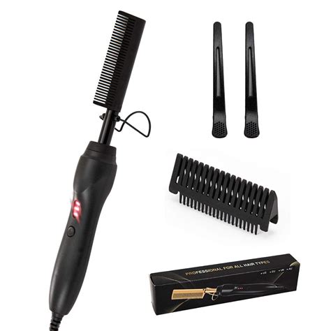 Professional Electrical Straightening Comb High Heat Press Comb Hot Comb Hair Straightener