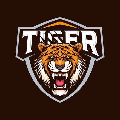 Roaring Tiger Logo Design Vector Illustration 17485040 Vector Art At