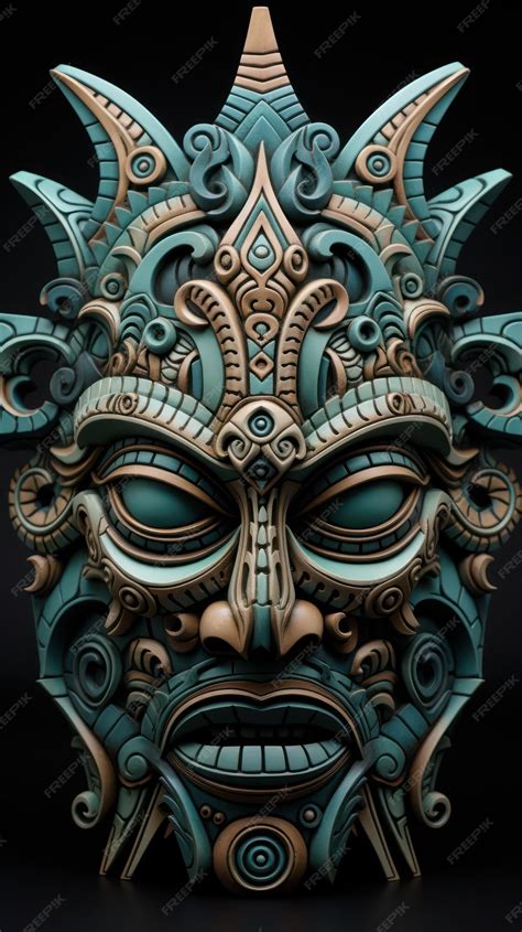 Premium Ai Image Tribal Mask Poster