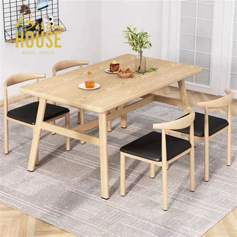 BasicHouse Dining Table And Chair Combination Small Apartment Modern ...