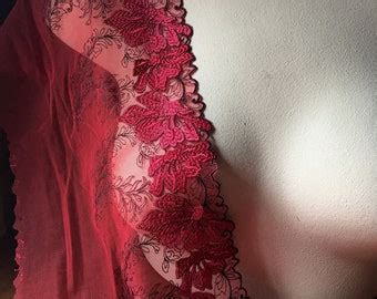 Copper Black Lace Embroidered Lace Wide For Lingerie Garments Cl Etsy