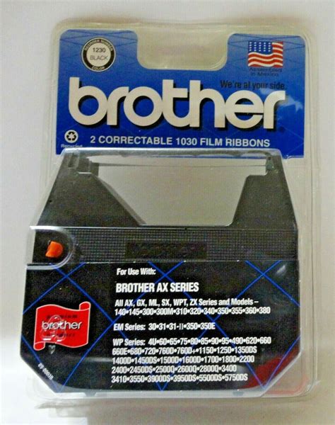 Brother 2 Pack Correctable 1030 Film Ribbons 1230 Black EBay