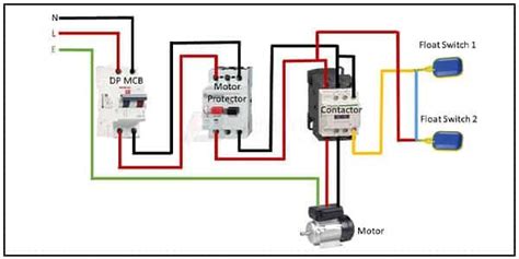 Water Pump Motor Tank Wiring Float Switch Circuit Diagram