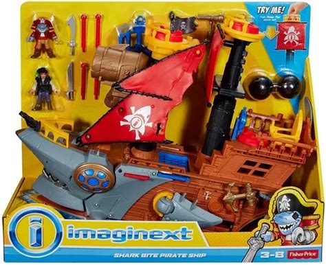 Imaginext Navio Pirata Tubarão Mattel Dhh61 Parcelamento sem juros