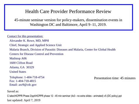 PDF Health Care Provider Performance Review 2020 12 18 Center